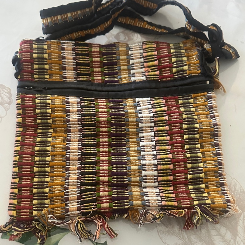 Colorful Striped Crossbody Bag